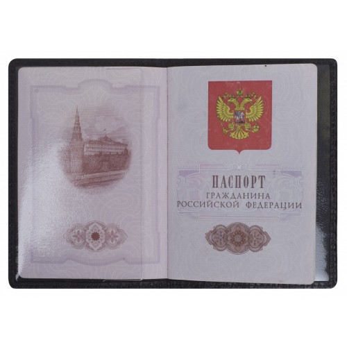 Обложка для паспорта 0-265 FM кроко черный
