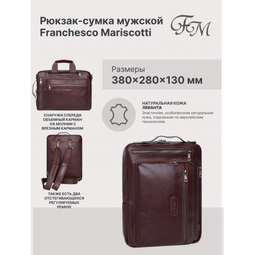 Рюкзак-сумка мужской 2-1024кFM4 пр кор ант